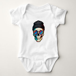 Body Para Bebé Hipster Skully