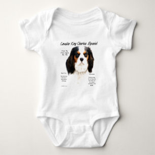 Body Para Bebé Historia de Cavalier King Charles Spaniel (tricolo