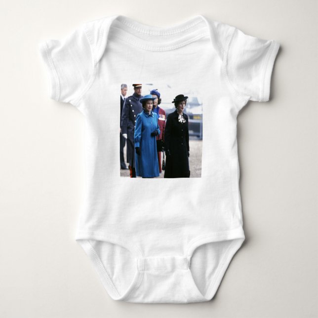 Body Para Bebé HM Queen Elizabeth II-Margaret Thatcher (Anverso)