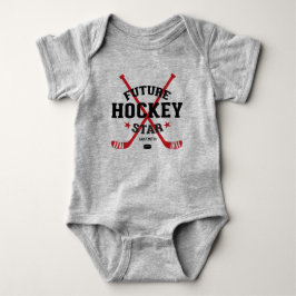 Body Para Bebé Hockey Baby Bodysuit Estrella de Hockey Futura Est