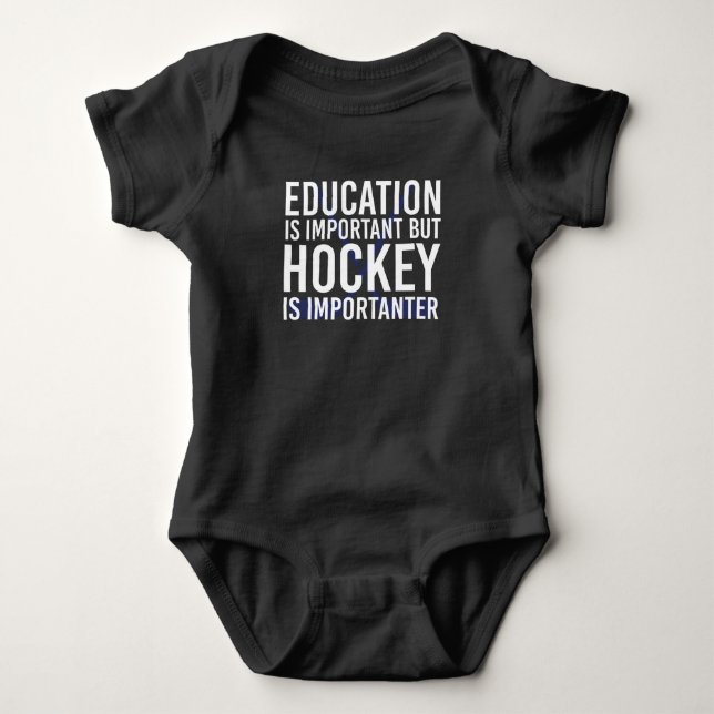 Body Para Bebé Hockey is importanter Funny Hockey gifts (Anverso)