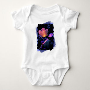 Body Para Bebé Hojas de otoño en neón y azul