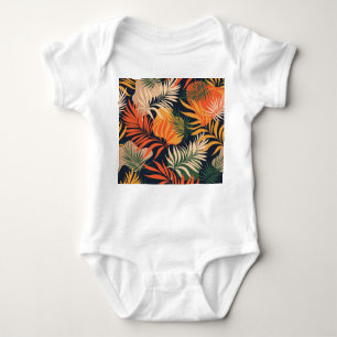 Body Para Bebé Hojas tropicales de palmeras: sin foco vintage