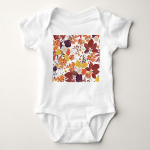 Body Para Bebé Hojas y Rosas de acuarela de otoño