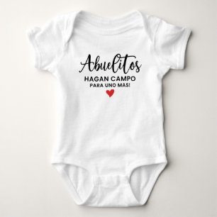 Body Para Bebé Hola Abuelitos Anuncio de Embarazo en Español