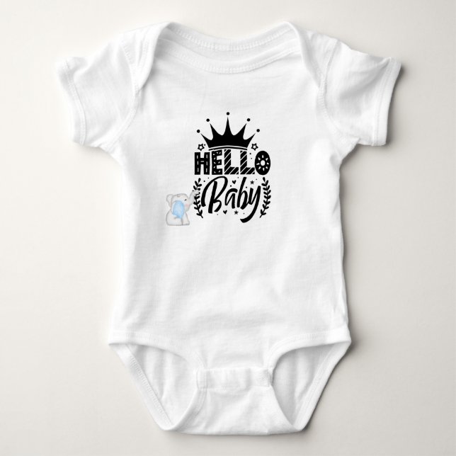Body Para Bebé Hola Bebé Bodysuit Baby (Anverso)