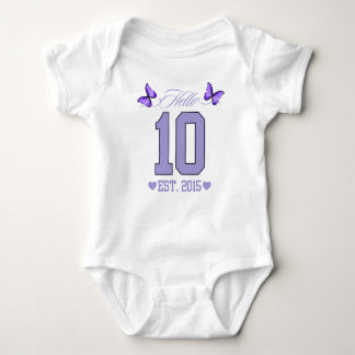 Body Para Bebé Hola Diez Dígitos Coqueta Adorable Cumpleaños Niña