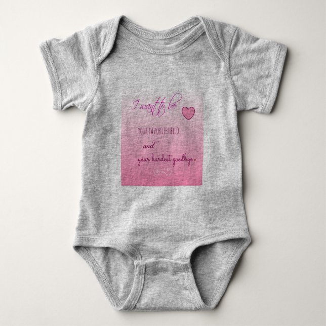 Body Para Bebé "Hola favorita" Valentine Infant Creeper (Anverso)