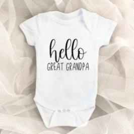 Body Para Bebé Hola Gran Invitación de Embarazo Abuelo