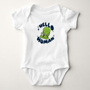 Body Para Bebé Hola humano Alien divertido