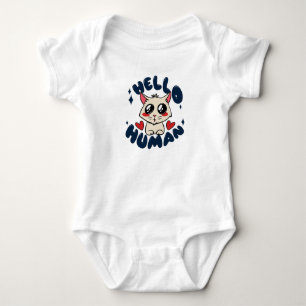 Body Para Bebé Hola humano Gato Lindo