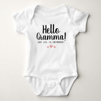 Body Para Bebé Hola Invitación de embarazo de Gramma