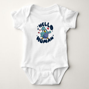 Body Para Bebé Hola lindo pájaro humano