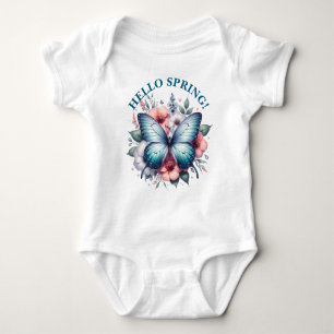 Body Para Bebé Hola Mariposa de Primavera-96282