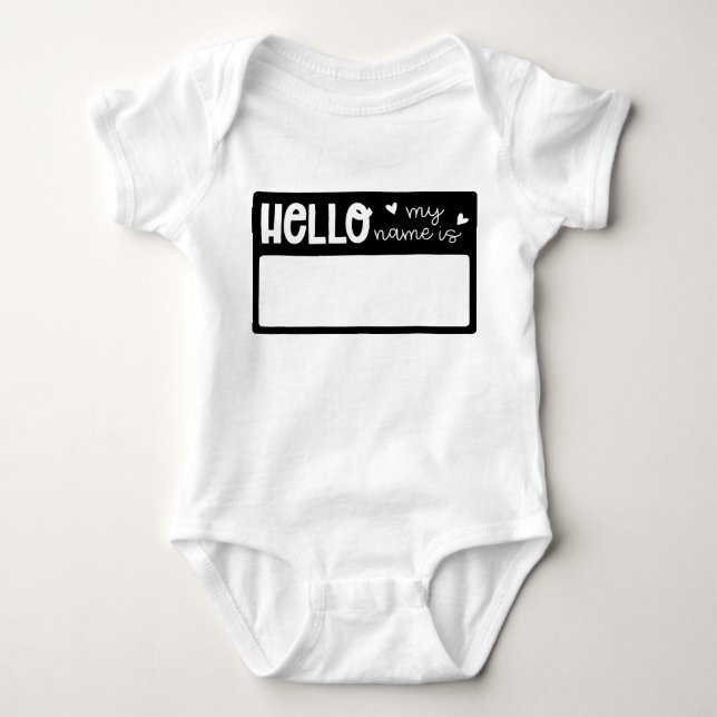 Body Para Bebé Hola Mi Nombre Es Personalizado (Anverso)
