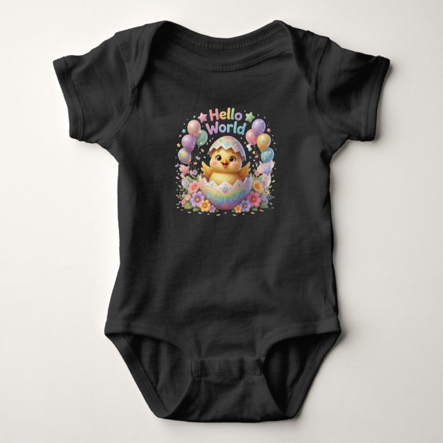 Body Para Bebé Hola Mundo (Anverso)