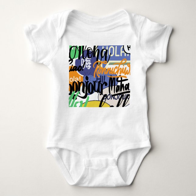 Body Para Bebé Hola Mundo (Anverso)