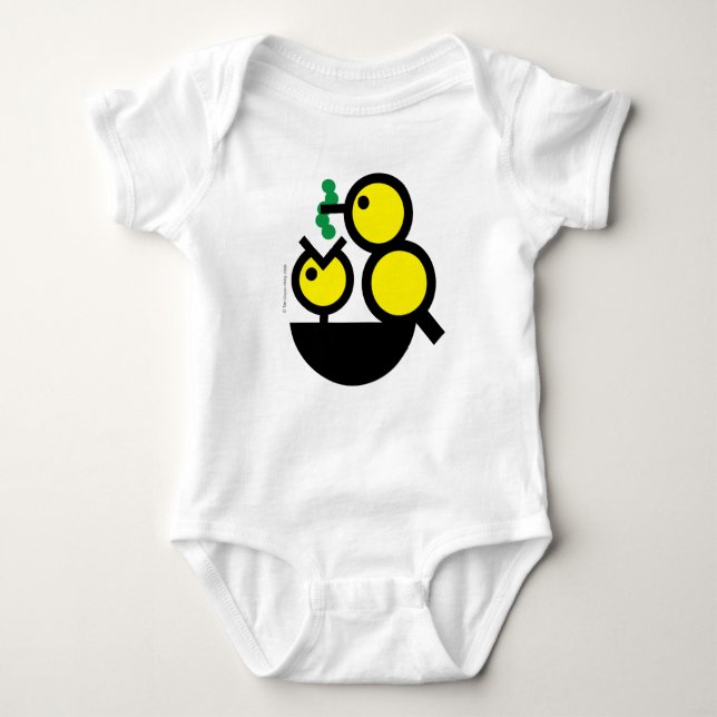 Body Para Bebé ¡Hola Mundo! Hungry Chick bodysuit (Anverso)