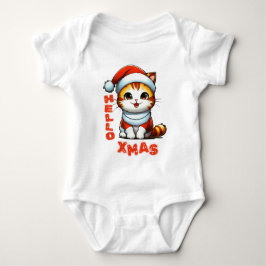 Body Para Bebé Hola Navidad - Navidades de felpa con traje de San