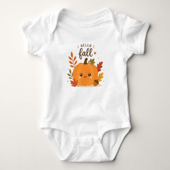 Body Para Bebé Hola Otoño (Anverso)