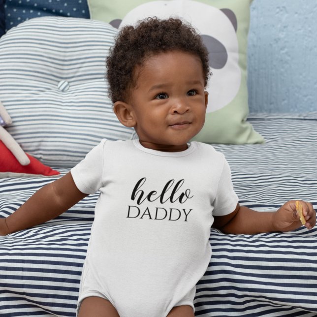 Body Para Bebé Hola papá revelación personalizada (Subido por el creador)