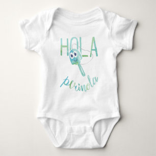 Body Para Bebé Hola Perinola Watercolor Venezuelan Phrases
