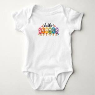 Body Para Bebé Hola Popsicle Colorido de Verano Celebración de Ve