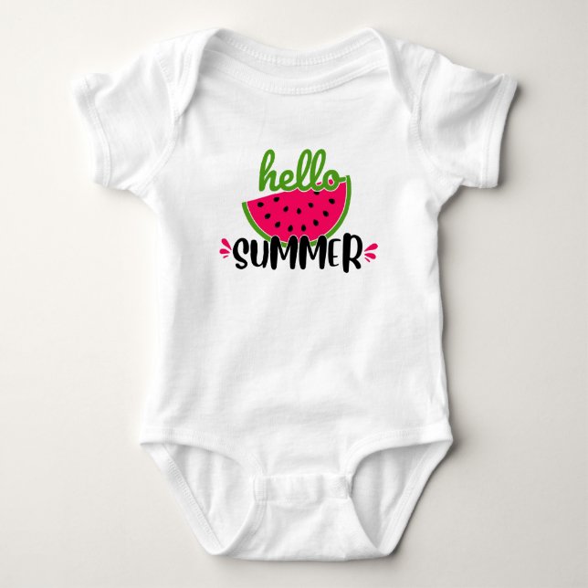 Body Para Bebé Hola Sandía de Verano  (Anverso)