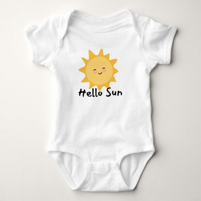 Body Para Bebé Hola sol (Anverso)