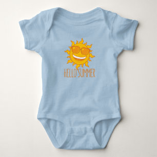 Body Para Bebé Hola Sol de verano con gafas de sol