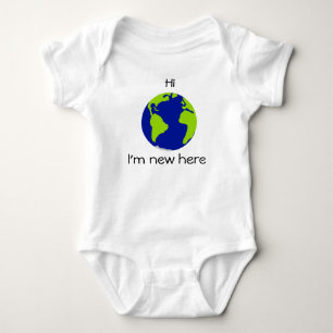 Body Para Bebé ¡Hola. Soy nuevo aquí. Cañón infantil gracioso