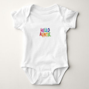 Body Para Bebé Hola tía diseño de traje de bebé