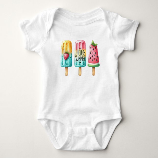 Body Para Bebé Hola verano (Anverso)