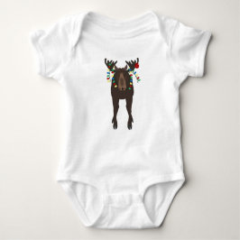 Body Para Bebé Holiday Moose Baby Bodysuit