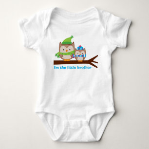 Body Para Bebé Holiday Ows Little Brother Sibling Tee