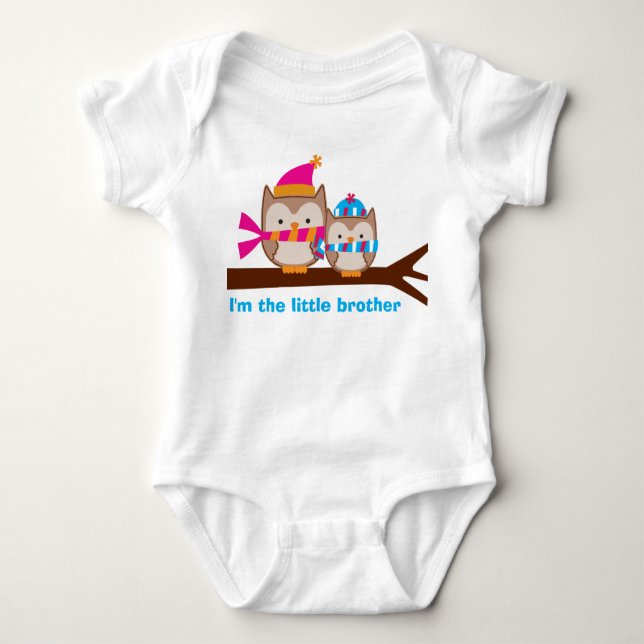 Body Para Bebé Holiday Ows Little Brother Sibling Tee (Anverso)