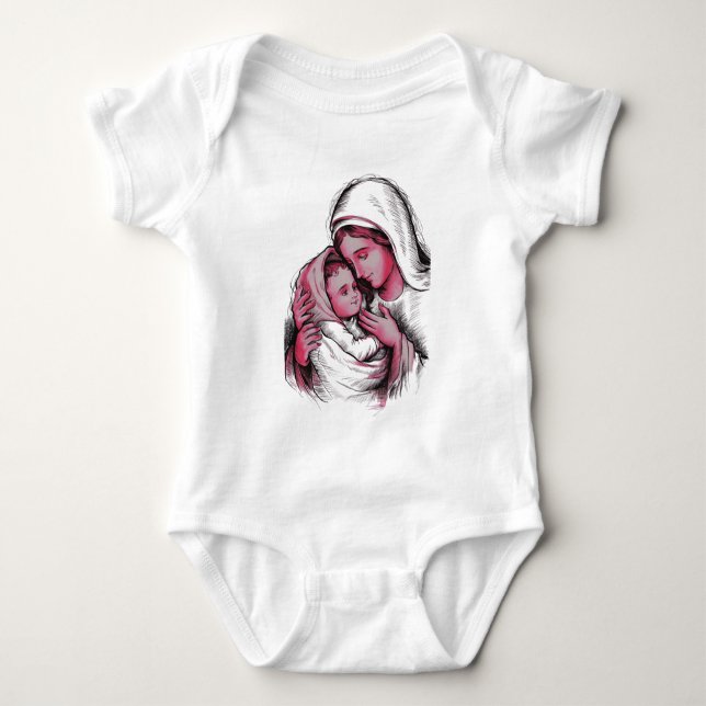 Body Para Bebé Holy Mary - Nossa Senhora (Anverso)