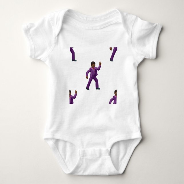 Body Para Bebé Hombre bailando de emoji (Anverso)