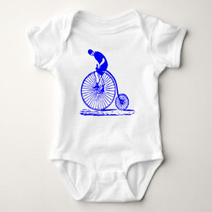 Body Para Bebé Hombre con un penny Farthing - Azul