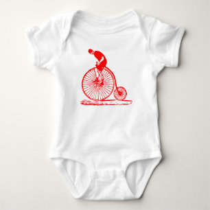 Body Para Bebé Hombre con un penny Farthing - Rojo