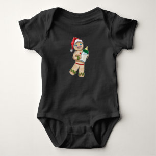Body Para Bebé Hombre de jengibre Navidad Biberón