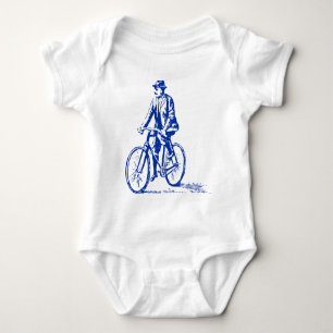 Body Para Bebé Hombre en bicicleta - Azul marino