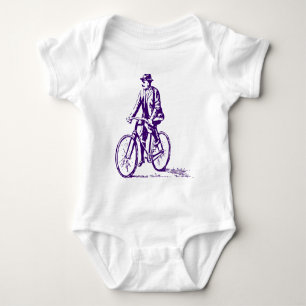 Body Para Bebé Hombre en bicicleta - Deep Purple