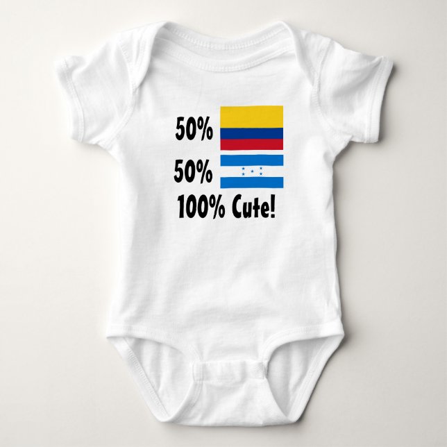 Body Para Bebé Honduran colombiano del 50% el 50% el 100% lindo (Anverso)