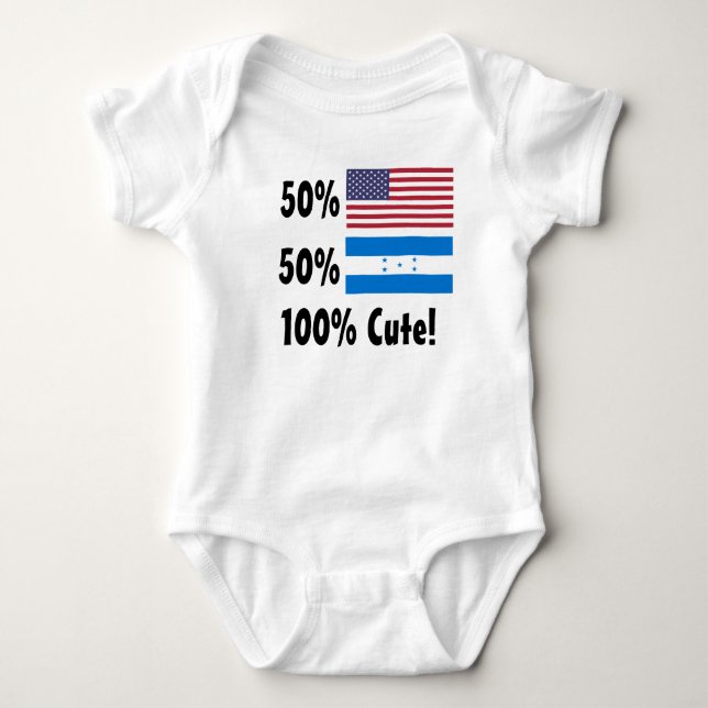 Body Para Bebé Honduran del americano el 50% del 50% el 100% (Anverso)