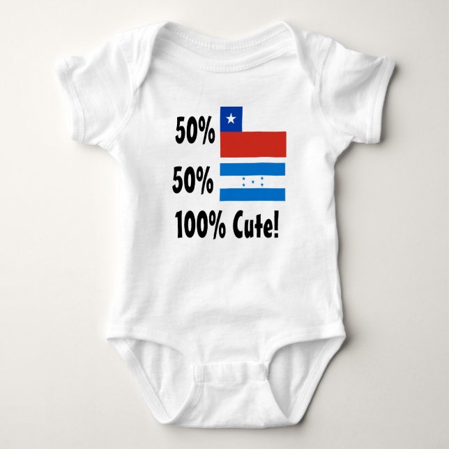 Body Para Bebé Honduran del chileno el 50% del 50% el 100% lindo (Anverso)