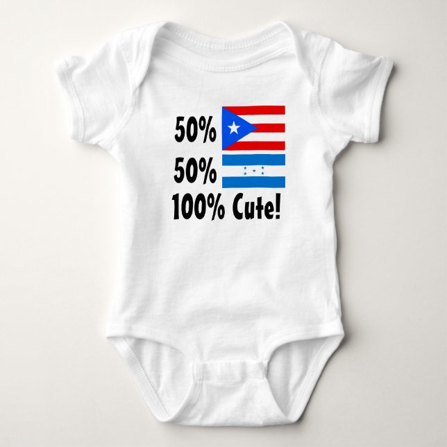 Body Para Bebé Honduran del puertorriqueño el 50% del 50% el 100% (Anverso)