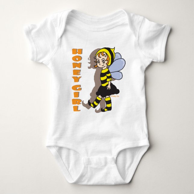 Body Para Bebé Honey Bee Chica Shirt (Anverso)