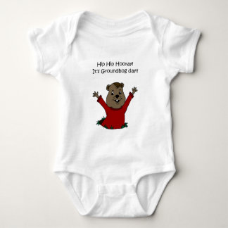 Body Para Bebé hooray su camiseta del día de la marmota