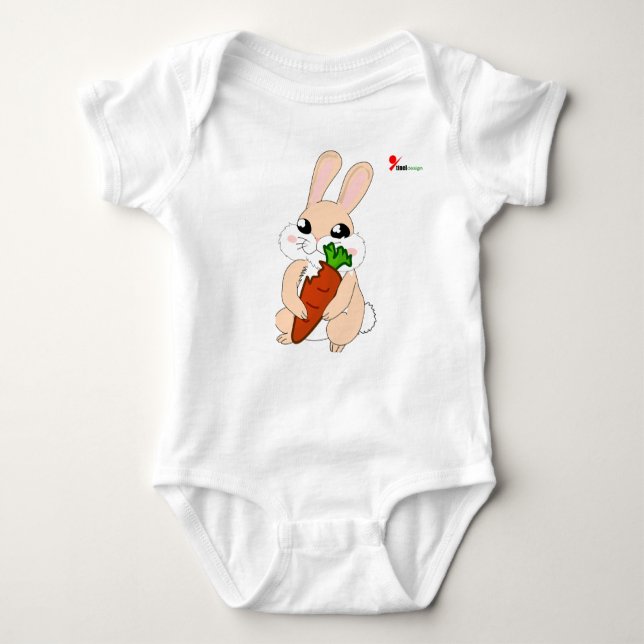 Body Para Bebé Hoppy Bunny Baby Bodysuit (Anverso)